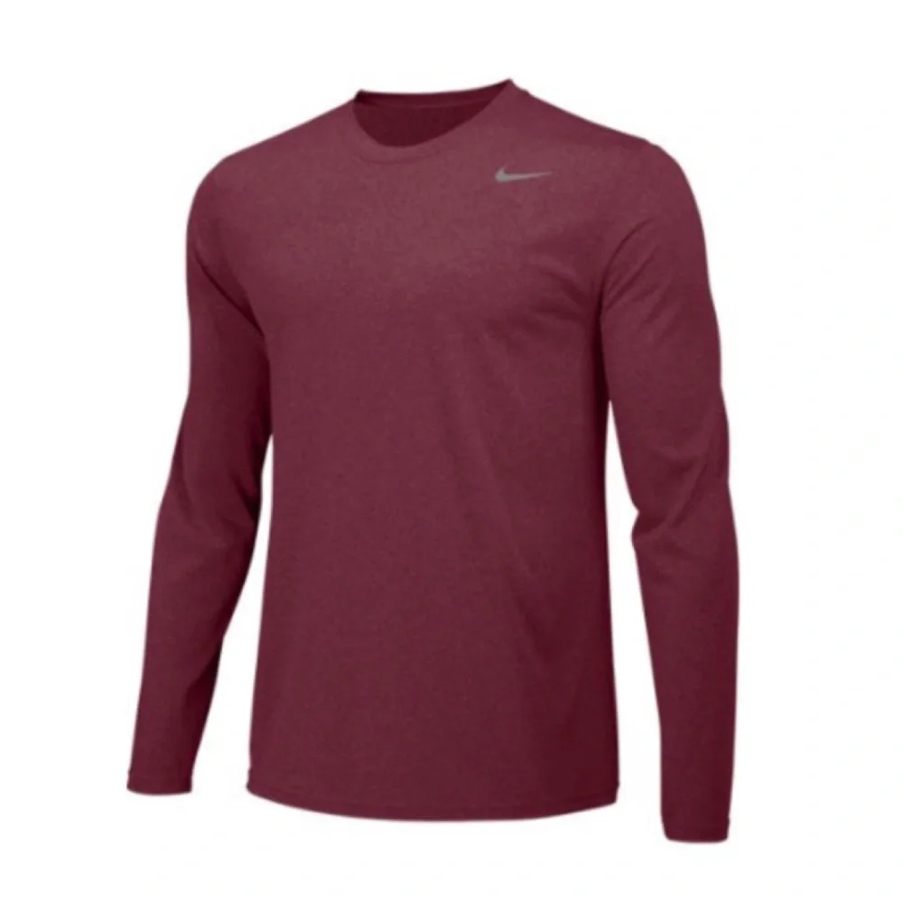 NWT Nike Maroon Team Legend Long Sleeve Training T-Shirt Size XXL